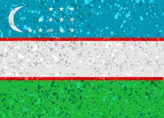 uzbekistan flag grunge illustration