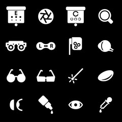 Fototapeta premium Vector white optometry icons set