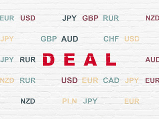 Finance concept: Deal on wall background