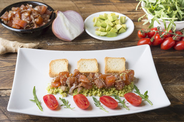 Tartar Salmon with avocado
