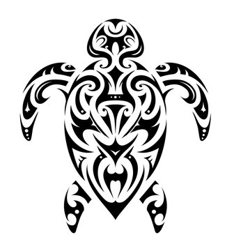 Maori style turtle shape