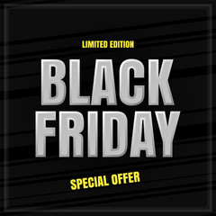 Black Friday banner. Vector banner for advertising, discounts, promotions