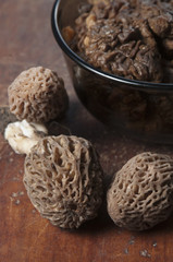 Morel fungus boiled
