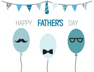 Happy Fathers Day balloons and banner