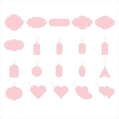 Various vector icon set of message tag