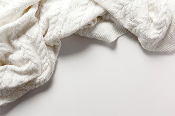 White wool sweater background