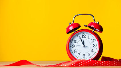 alarm clock and ribbon