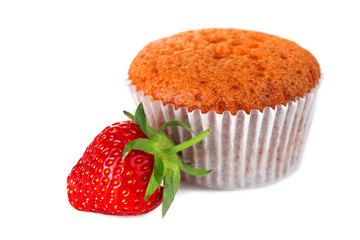 Cupcake with  strawberry