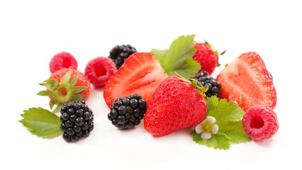 berries fruits isolated on white