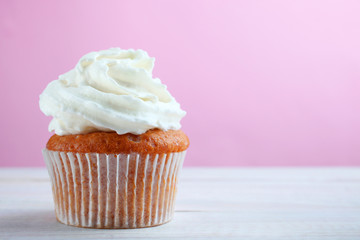 Cupcake with cream