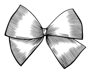 Bow with ribbon.