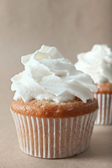 Cupcake with cream