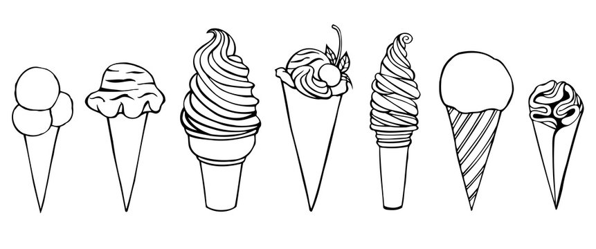 Ice cream set.