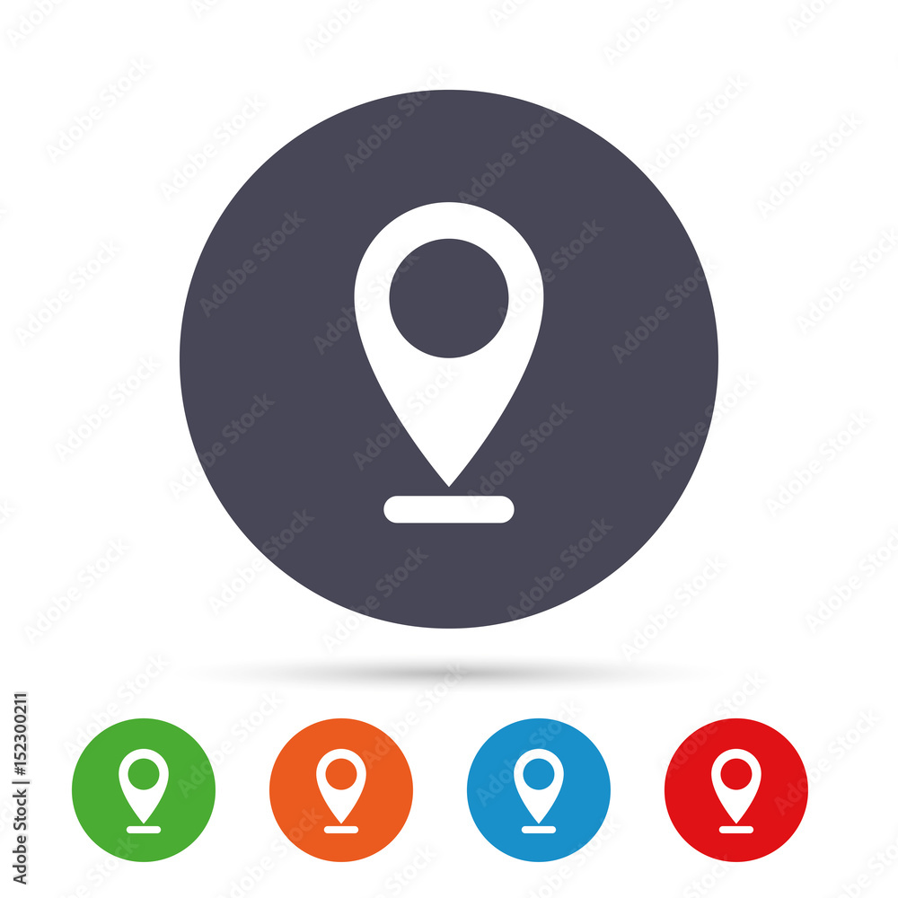 Poster internet mark icon. navigation pointer symbol.