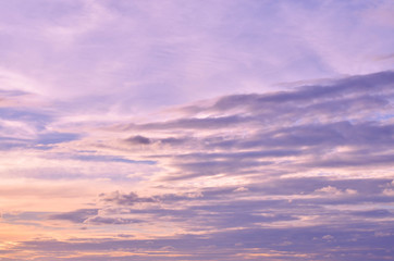 Naklejka na ściany i meble colorful sky with clouds on evening