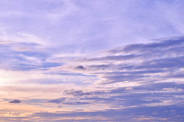 colorful sky with clouds on evening