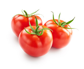 Tomatoes isolated on white background