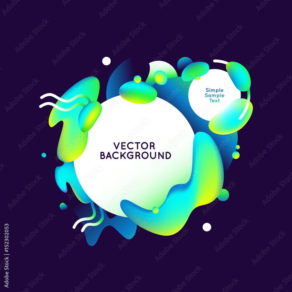 Poster vector design template and illustration in trendy bright gradient colors