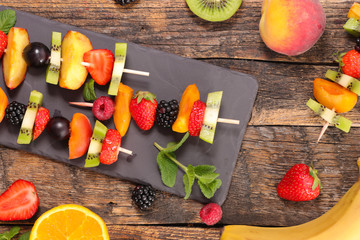 healthy eating, fruit skewer