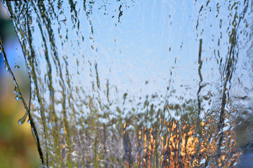 Obraz premium Water fall in garden,abstract background
