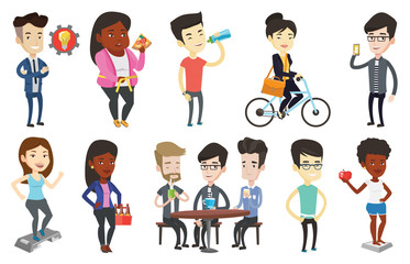 Vector set of sport characters.