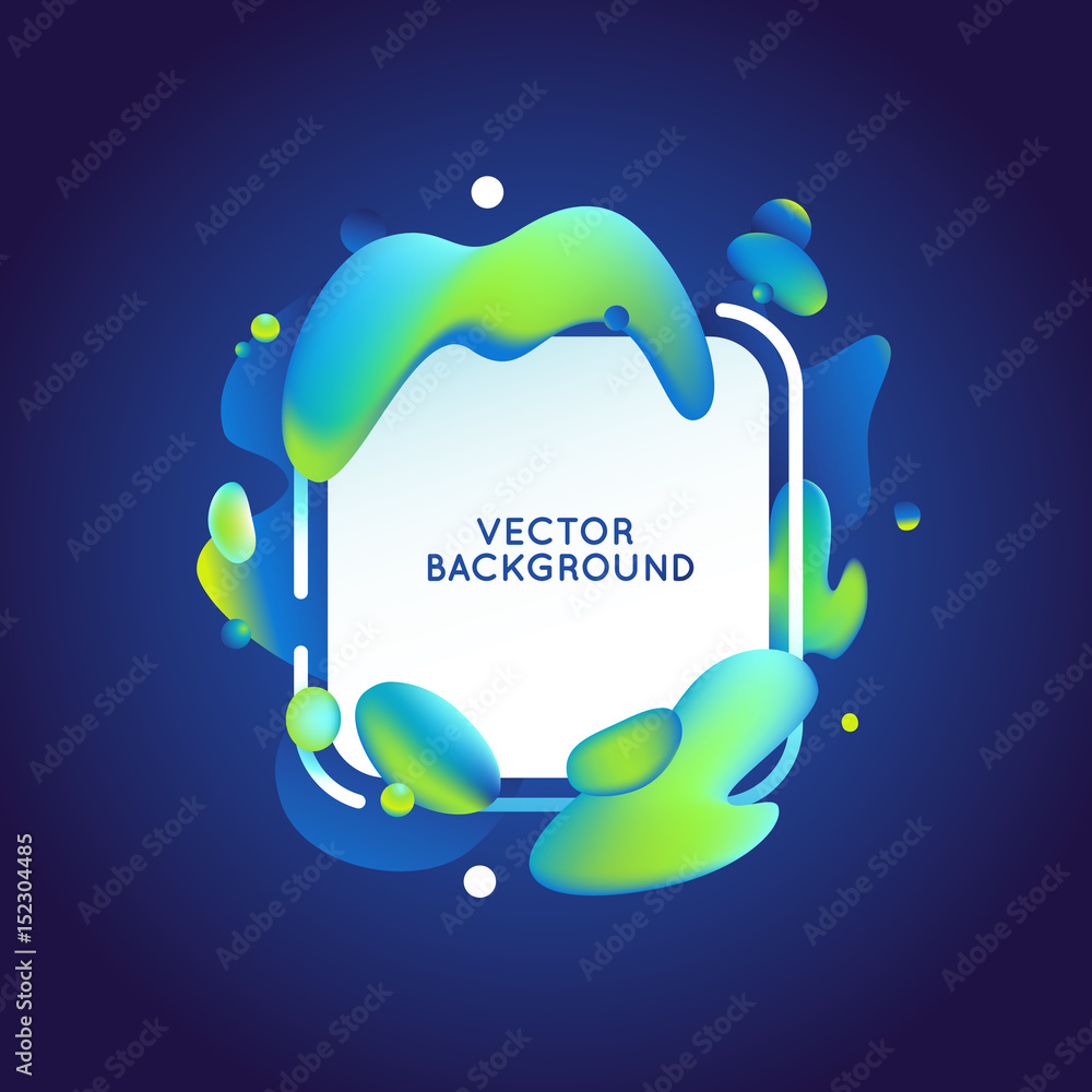 Poster vector design template and illustration in trendy bright gradient colors