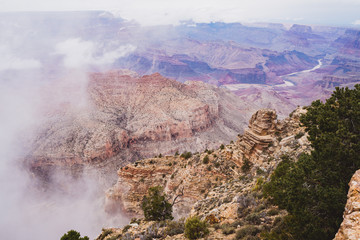 Grand Canyon mit Nebelschwaden