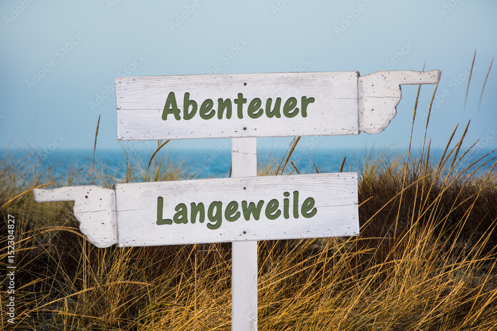 Wall mural Schild 196 - Abenteuer