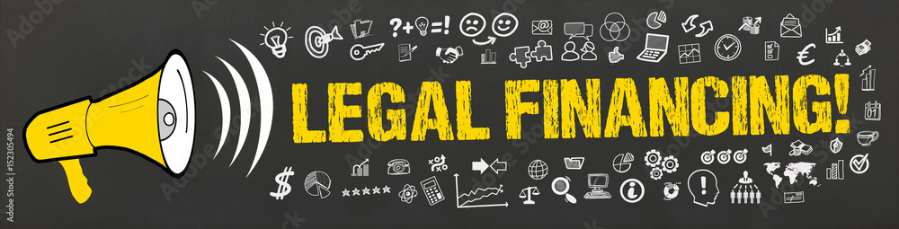 Wall mural legal financing! / megafon mit symbole