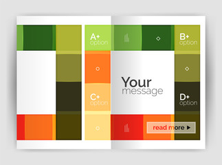 Squares and rectangles a4 brochure template