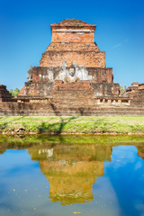 Wat Mahathat Temple at Sukhothai Historical Park, a UNESCO world heritage site in Thailand