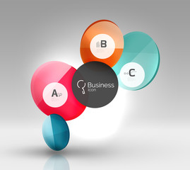 Circle geometric abstract background