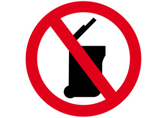 Schild M&uuml;lltonne verboten