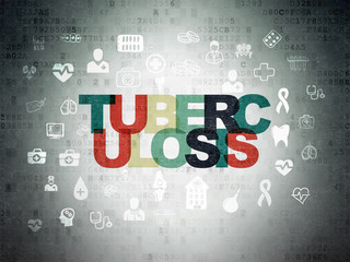 Healthcare concept: Tuberculosis on Digital Data Paper background