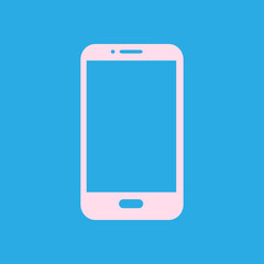 Vector illustration of smartphone icon. Flat design style. 