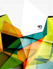Low poly geometric 3d shape background