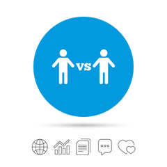 Player vs player sign icon. Games symbol.