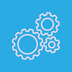 Icon of gears.The development and management of business processes.