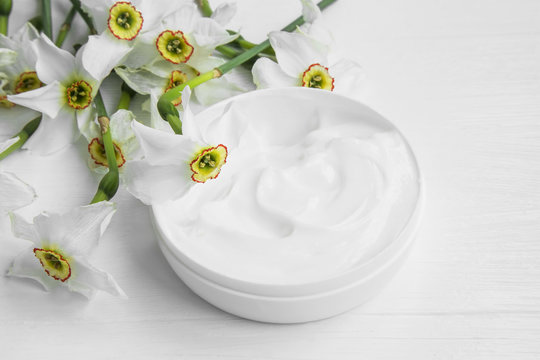 Organic floral skincare facial cream