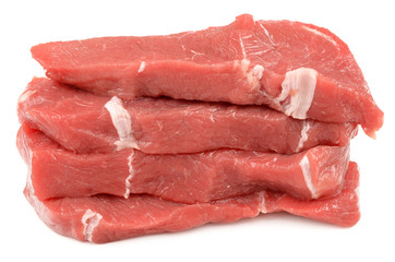 Veal on a white background