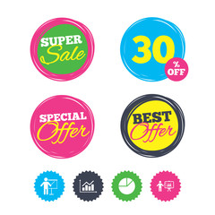 Diagram graph Pie chart. Presentation billboard.