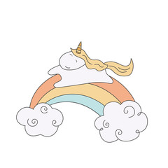 Unicorn and a rainbow.