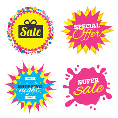 Sale gift sign icon. Special offer symbol.