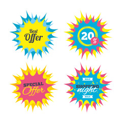 Best offer sign icon. Sale symbol.