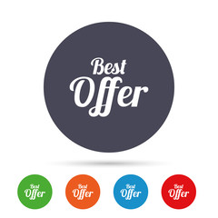 Best offer sign icon. Sale symbol.