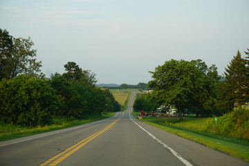 Fototapeta premium Road with Fields