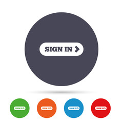 Sign in with arrow sign icon. Login symbol.
