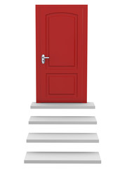 Open Door and Stairs- 3D