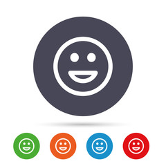 Fototapeta premium Smile icon. Happy face symbol.