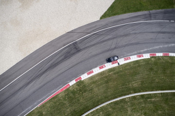 Car racing on track